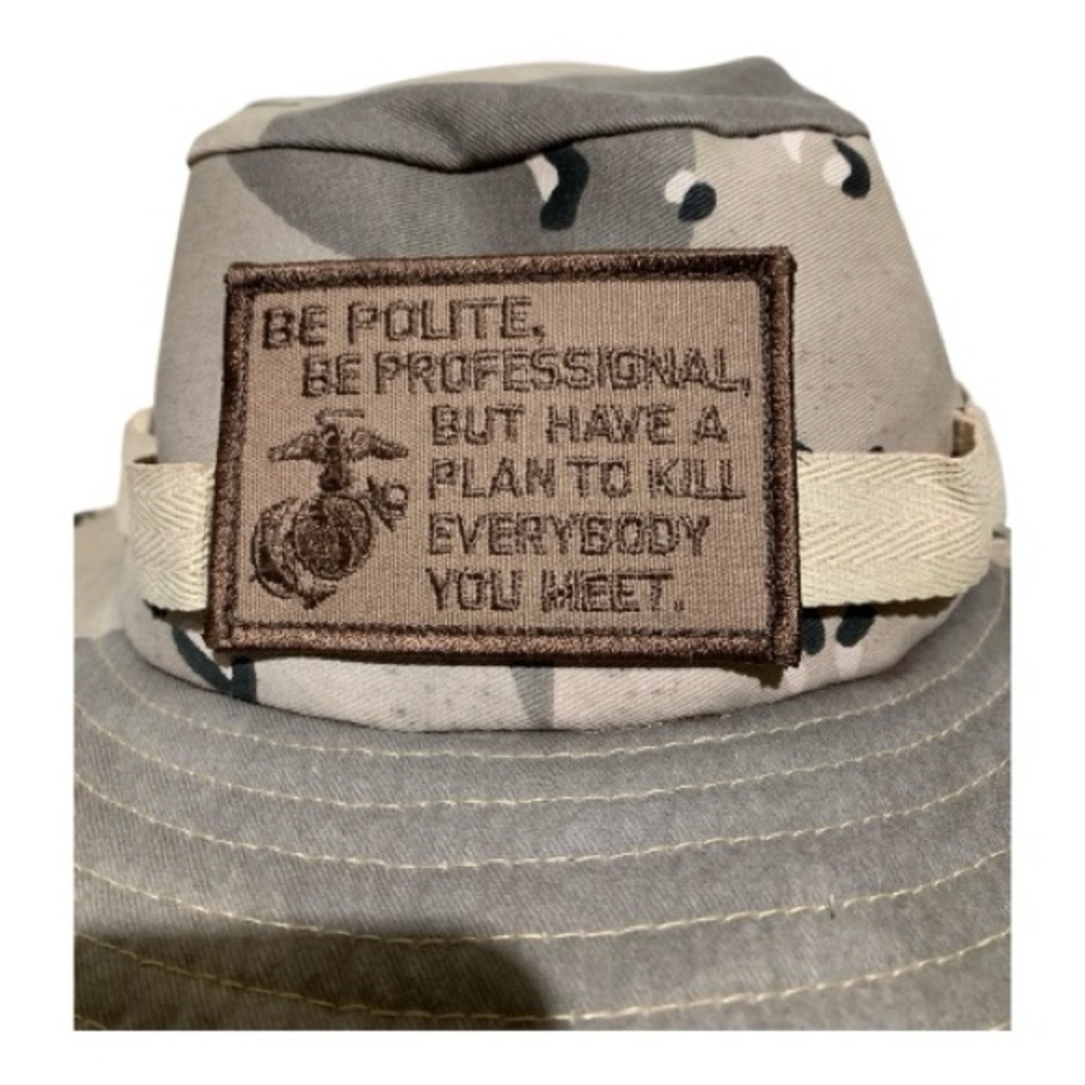 Men’s USMC Boonie Hat With Mattis Slogan Size L-XL - Picture 2 of 6